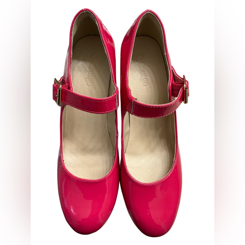 COUTGO HOT PINK PLATFORM MARY JANES - Picture 5 of 7